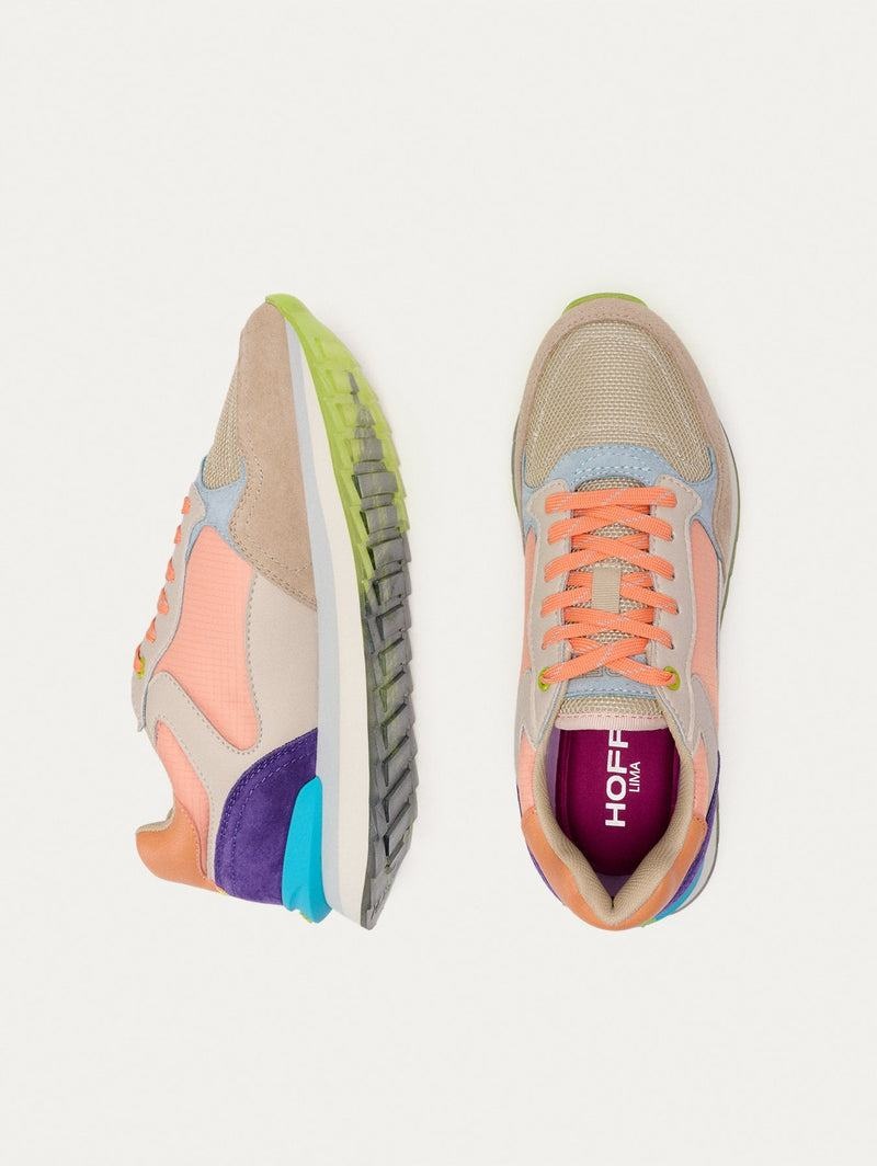 Sneakers Donna Hoff City Lima Khaki Bianche Rosa | TIE8433IU