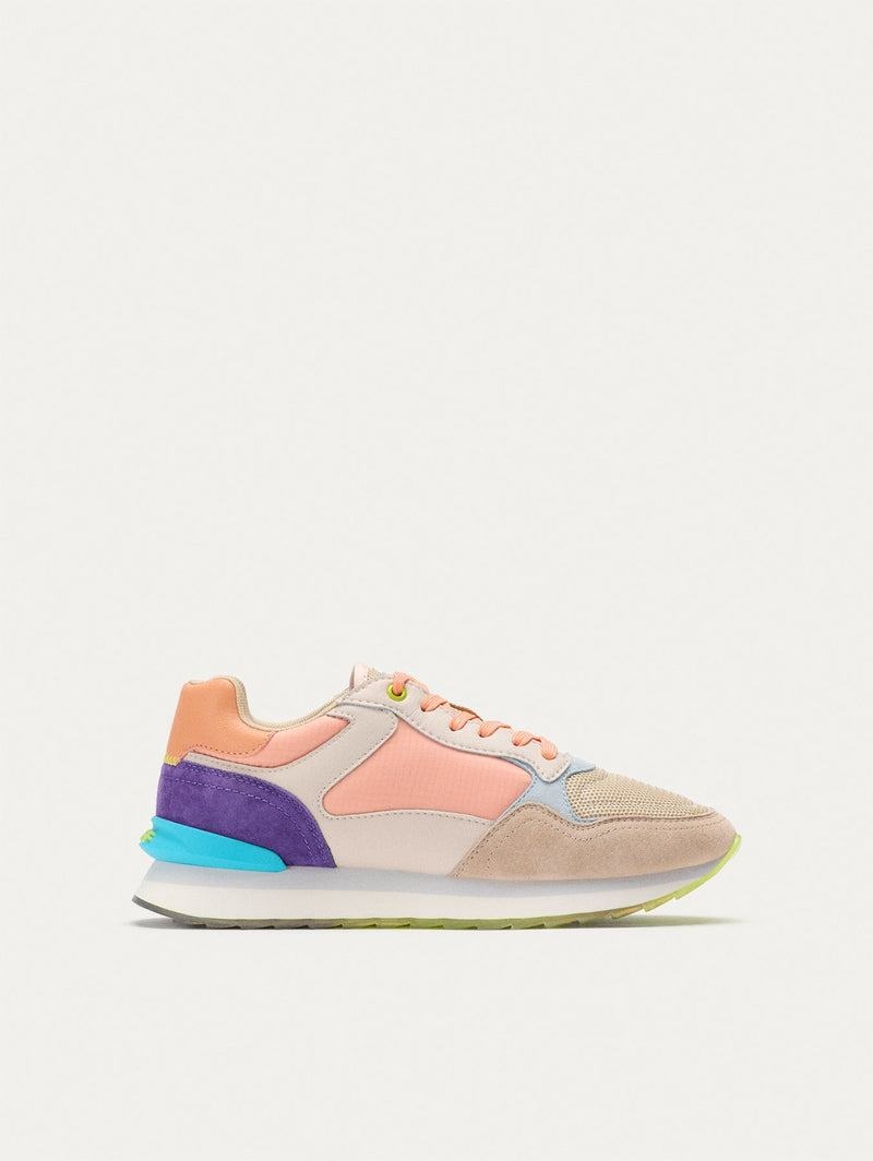 Sneakers Donna Hoff City Lima Khaki Bianche Rosa | TIE8433IU