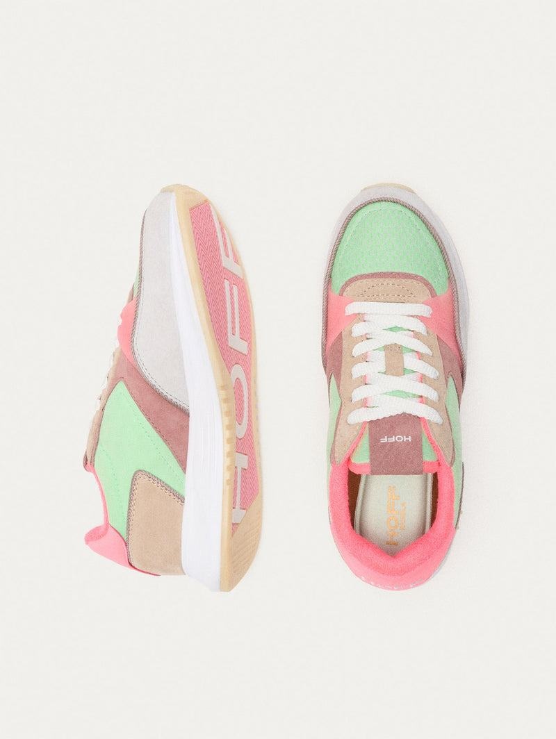 Sneakers Donna Hoff District Rambla Khaki Rosa Verdi | XGE142KS