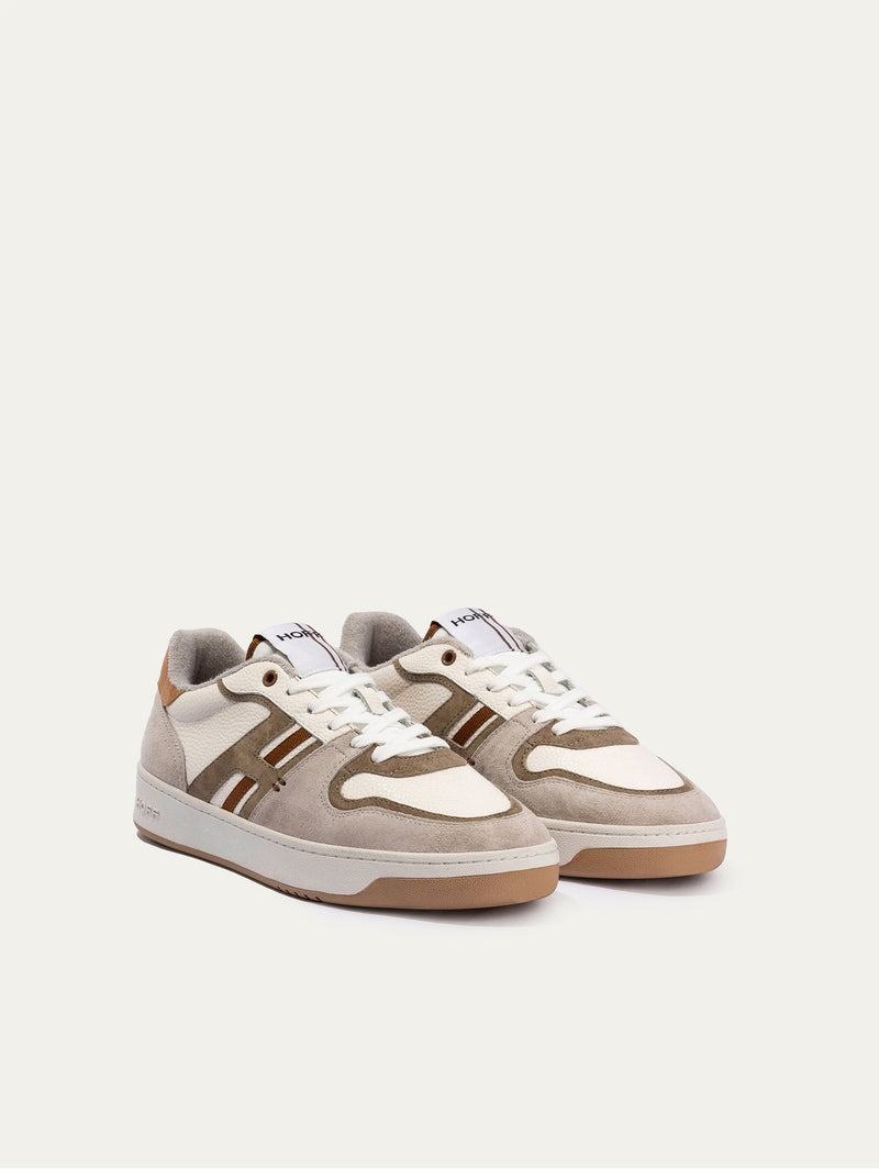Sneakers Uomo Hoff Metro Trocadero Bianche Grigie Marroni | AXF807ZP