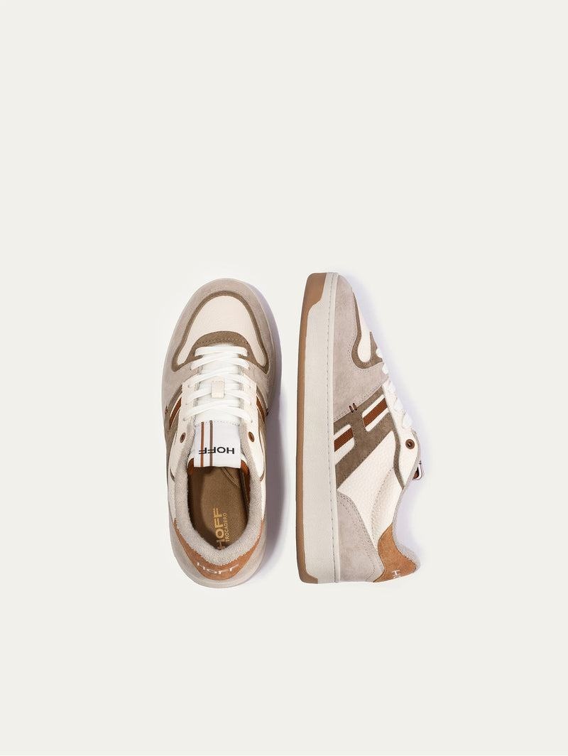 Sneakers Uomo Hoff Metro Trocadero Bianche Grigie Marroni | AXF807ZP